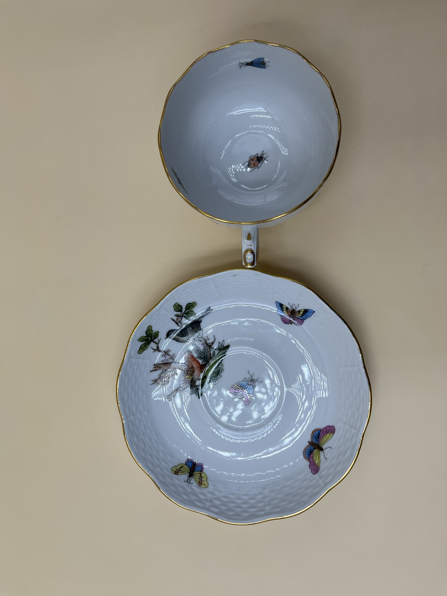 Herend 8-piece tea set, numbered, hand-painted, excellent Condition - Image 6