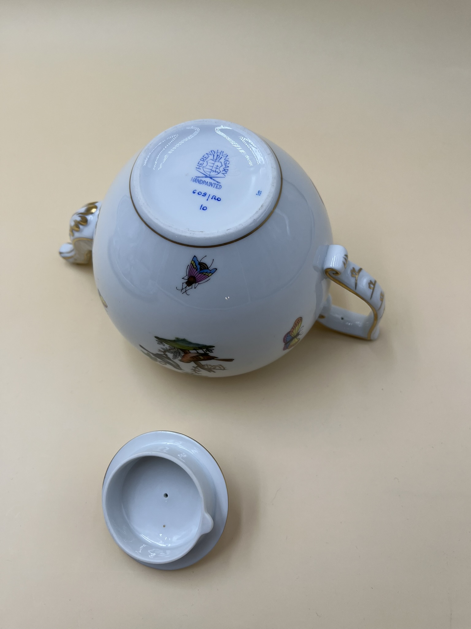 Herend 8-piece tea set, numbered, hand-painted, excellent Condition - Image 12